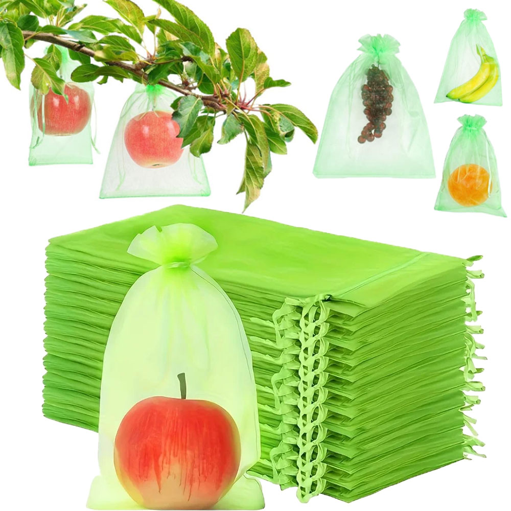 Grow Bags - 100 Buah Tas Pelindung Hijau dengan