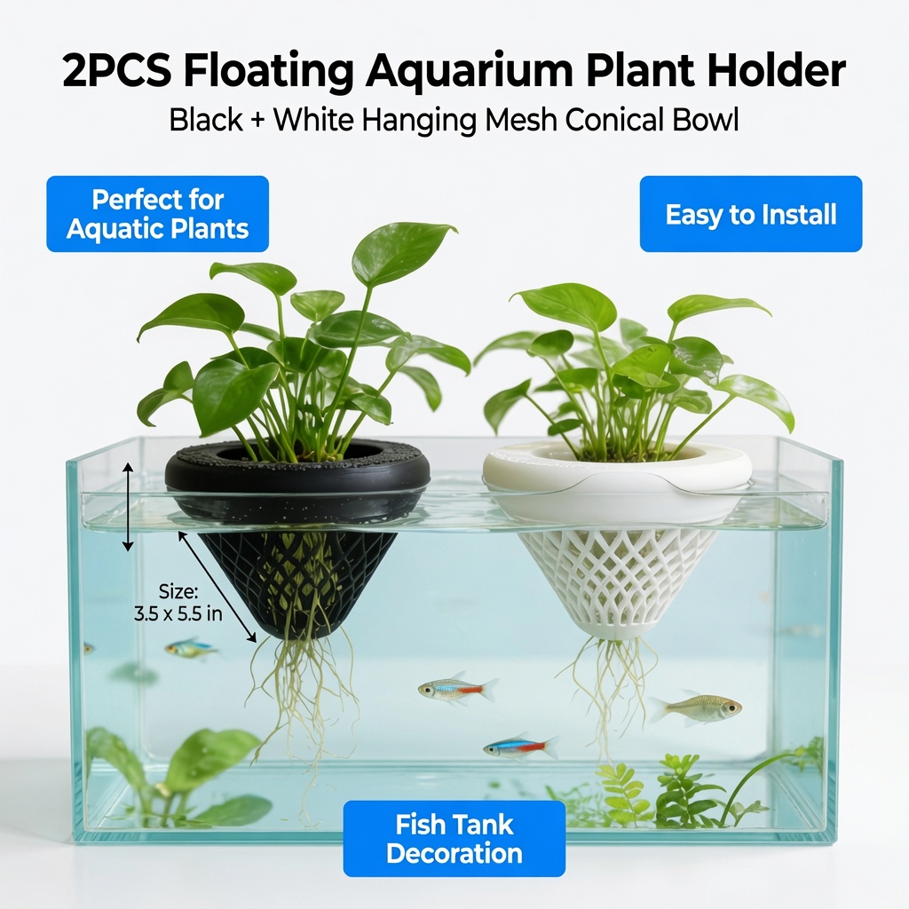 2 Buah Tempat Tanaman Akuarium - Hanging Planter Basket ulasan dan harga