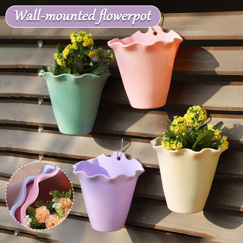 Flower Pot Wall-mounted Plasti - Hanging Planter Basket ulasan dan harga