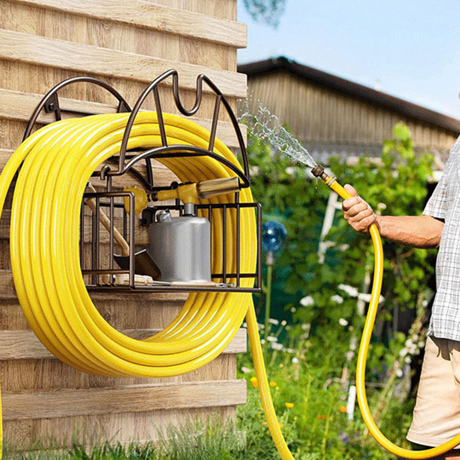 Tempat Selang Taman Terpasang  - Gardening Yard Tools ulasan dan harga